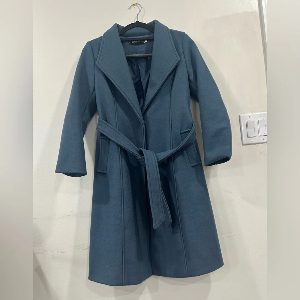 Women’s coat gray/blue color size M - Picture 2 of 7
